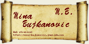 Mina Bujkanović vizit kartica